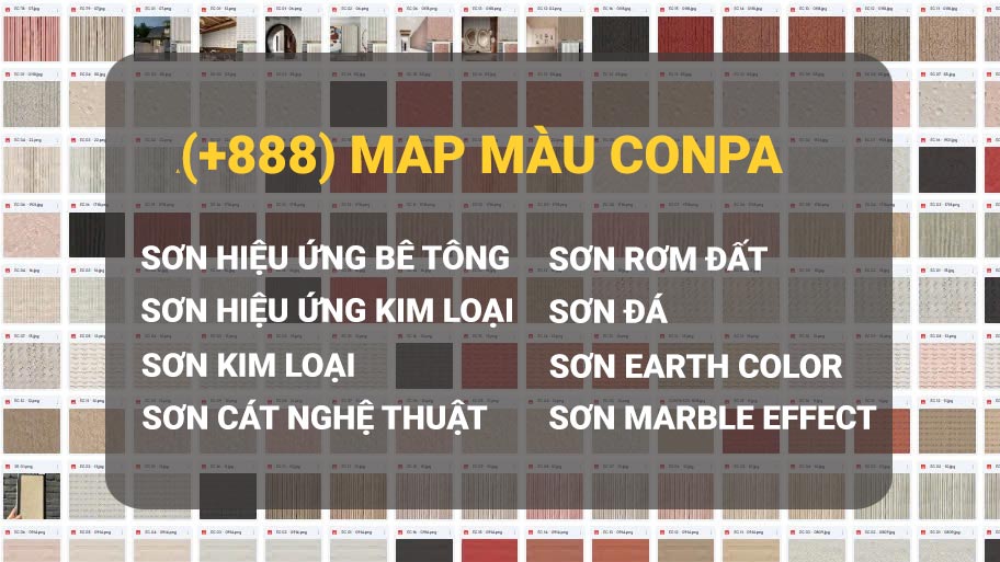 888+ map màu Conpa sơn hiệu ứng