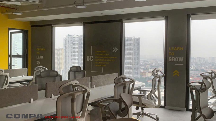 Top 5+ lựa chọn sơn trang trí nội thất nhà đẹp theo xu hướng Văn phòng tại Times City sử dụng dòng sơn hiệu ứng bê tông của Conpa