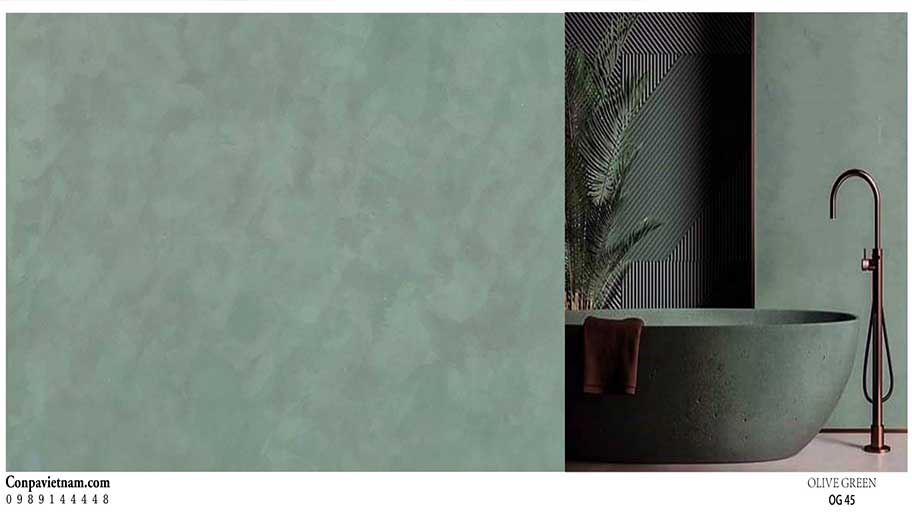 Tư vấn TOP 7 màu sơn trang trí phòng tắm đẹp hiện đại Mã màu Olive Green - OG 45 cho phòng tắm