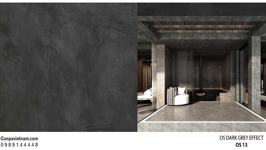 Tư vấn TOP 7 màu sơn trang trí phòng tắm đẹp hiện đại Mã màu OS dark grey effect