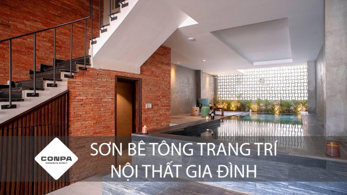 sơn bê tông trang trí nội thất gia đình