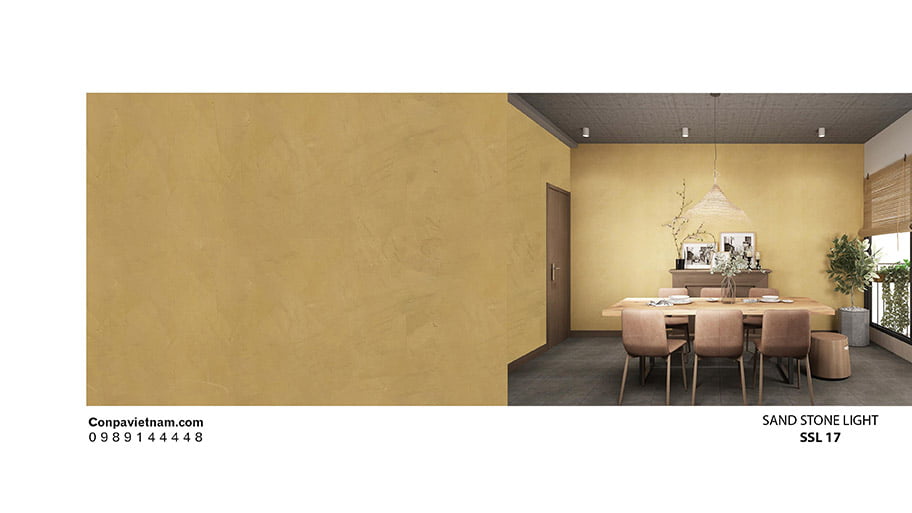 Màu vàng hiệu ứng cát đá tone sáng