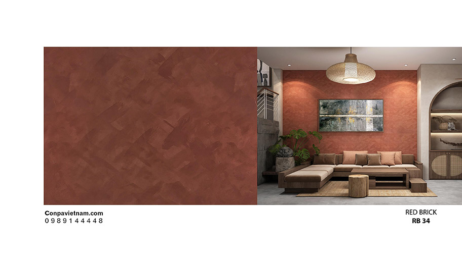 RB34 Sơn bê tông màu gạch đỏ