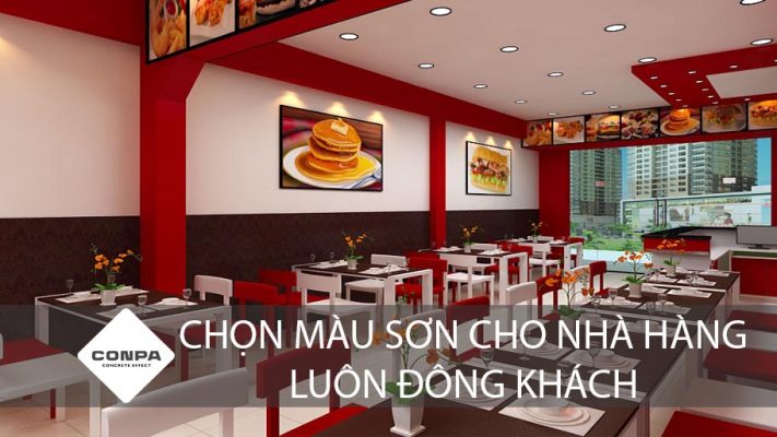Nhà hàng, quán ăn sơn màu gì?