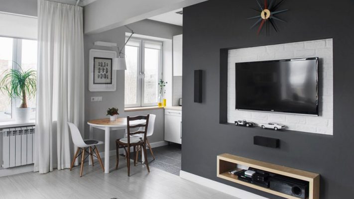 Mẫu nhà sơn màu đen cho người mệnh Mộc