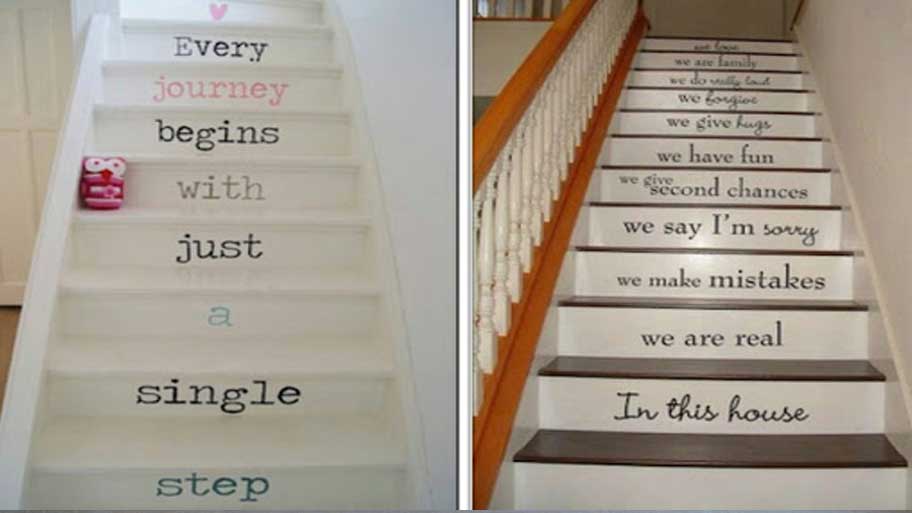 Trang trí cầu thang phòng khách