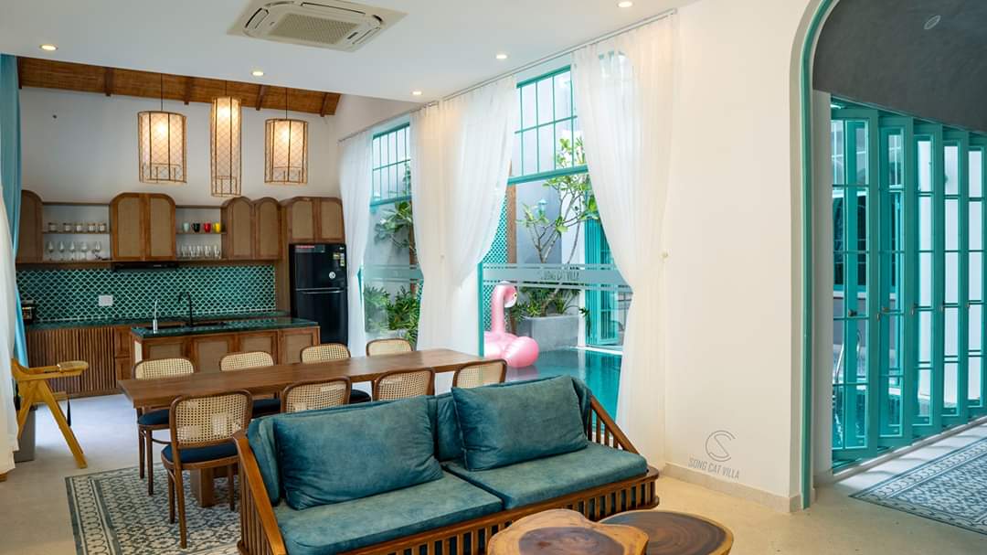 Phòng khách song cat villa 2 tại Đà Nẵng