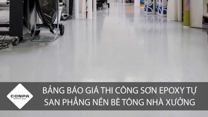 Bảng báo giá thi công sơn Epoxy tự san phẳng