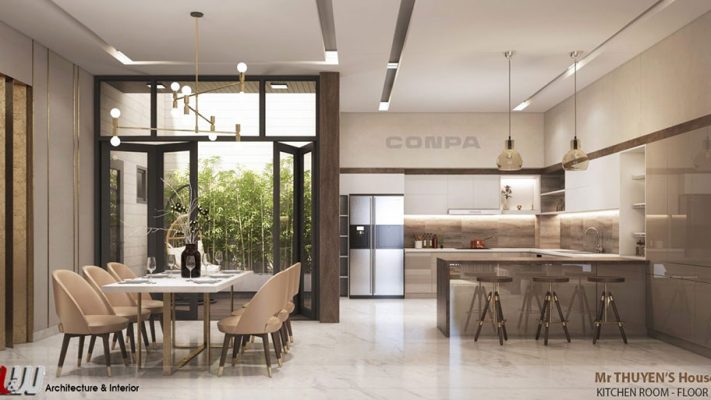 Sơn bê tông trang trí nhà bếp