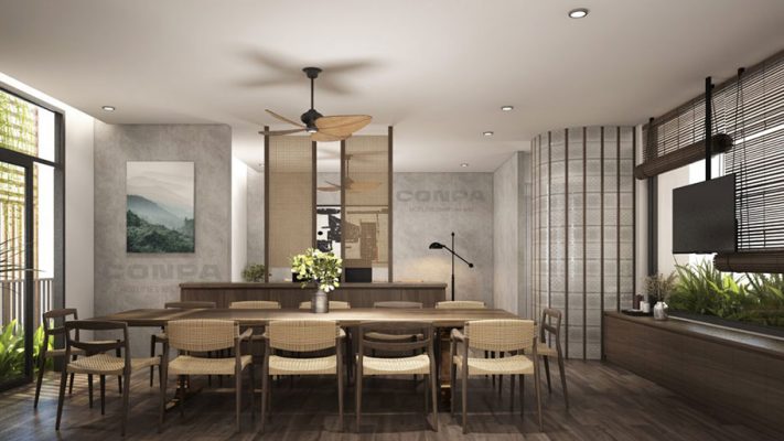 Sơn giả xi măng trong căn hộ