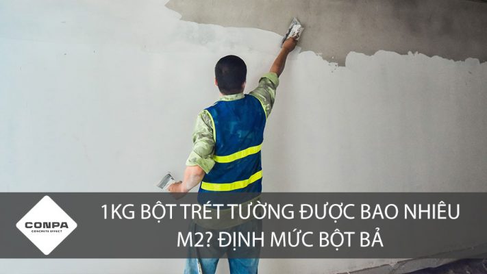 1 kg bột trét tường được bao nhiêu m2?