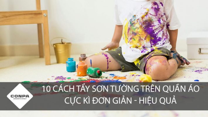 Cách tẩy sơn tường trên quần áo