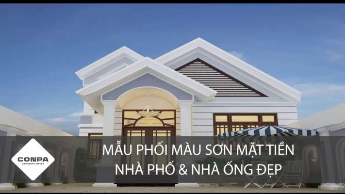 Phối màu sơn mặt tiền nhà