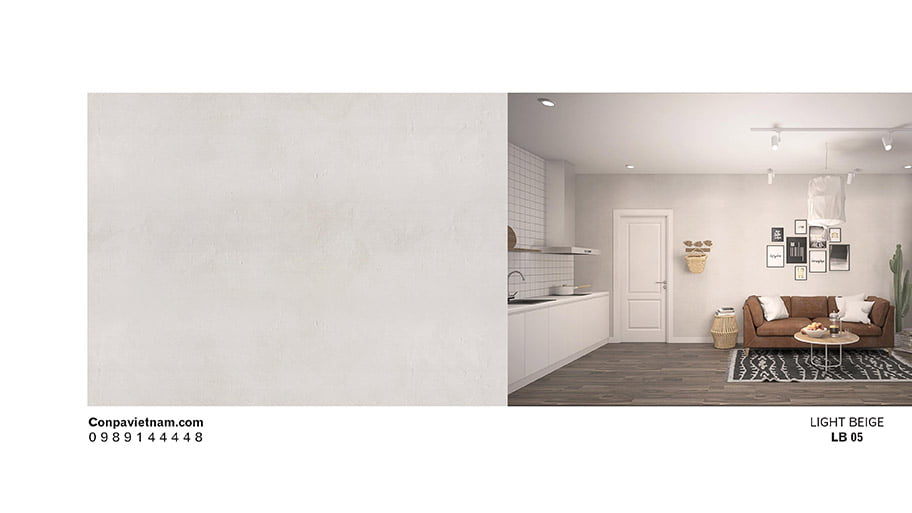 LB05 - sơn màu be nhạt hiệu ứng bê tông