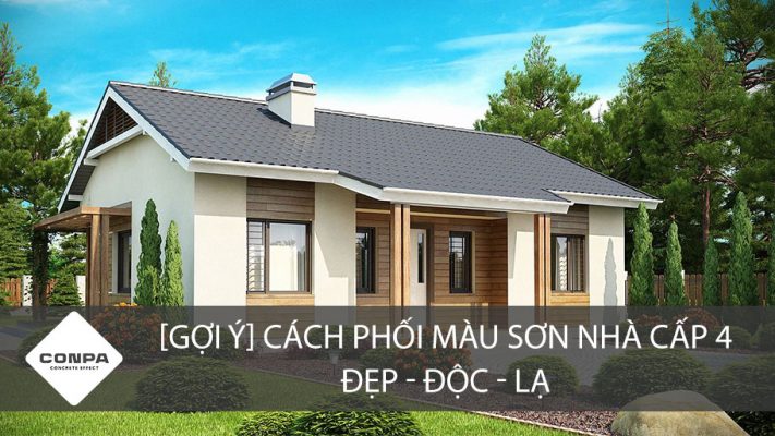 Phối màu sơn nhà cấp 4