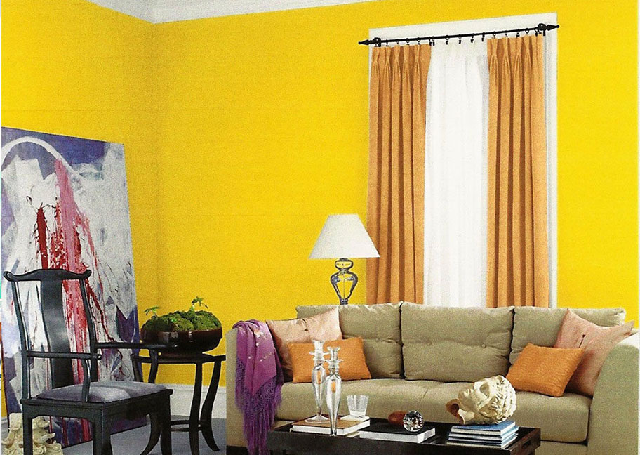 Sơn tường màu vàng chanh