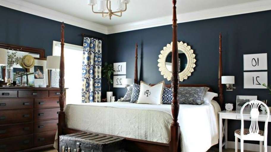 Sơn nhà màu xanh đậm hiện đại 