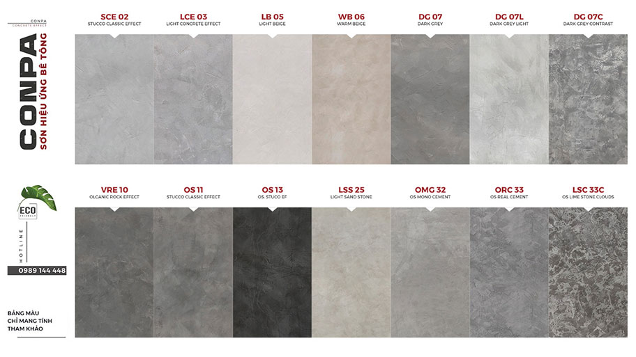 Stucco là gì? Ưu nhược điểm của Stucco Bảng màu đa dạng với tone xám được yêu thích trong các dự án phòng tắm