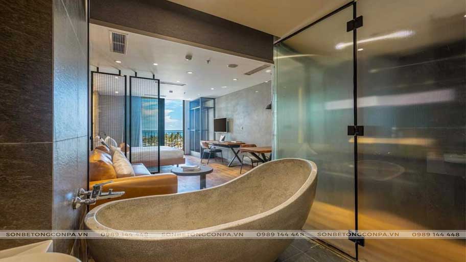 Màu sơn phòng tắm tòa nhà Taiyo hotel apartment - Dự án Conpa