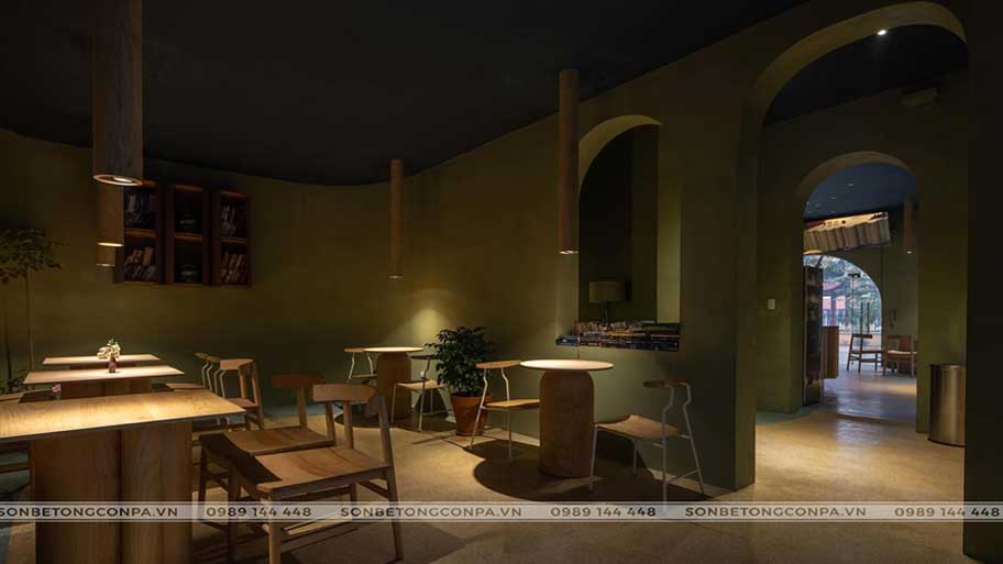 Xu hướng thi công sơn cát mỹ thuật cho quán cafe Sử dụng mã đặc biệt S12A tạo được điểm nhấn, bắt mắt hơn cho quán