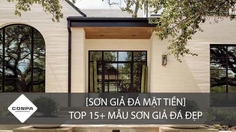 Mẫu sơn giả đá mặt tiền đẹp