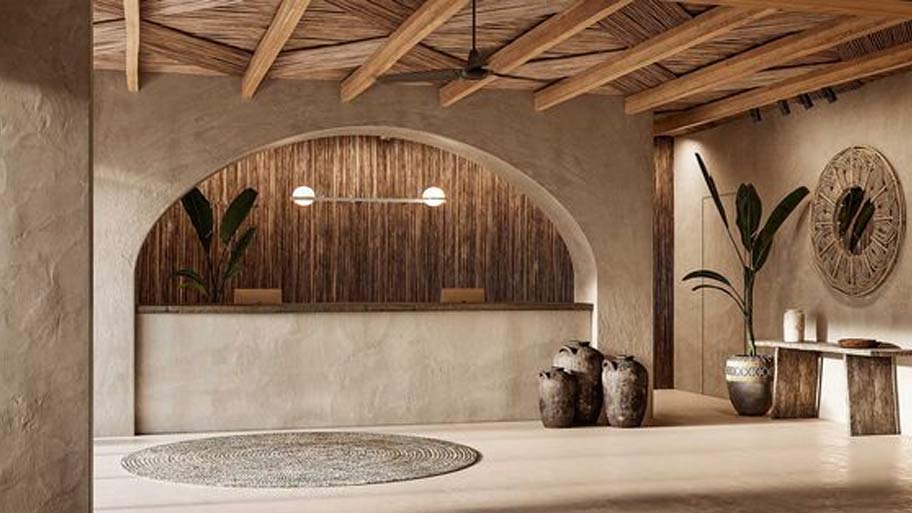 Tiền sảnh mang phong csch Retro 