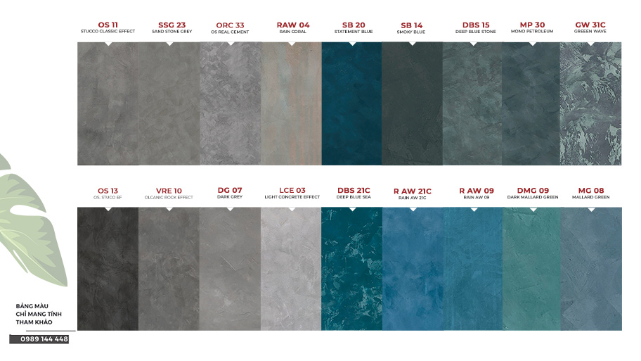 bang mau lanh son be tong conpa