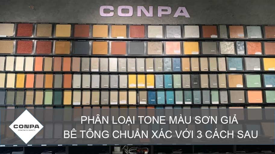 Phân loại tone màu sơn giả bê tông chuẩn xác với 3 cách sau Cách phân loại tone màu sơn hiệu ứng bê tông