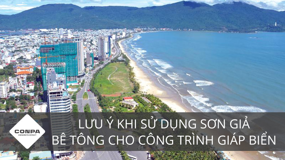 Công trình giáp biển sử dụng sơn giả bê tông