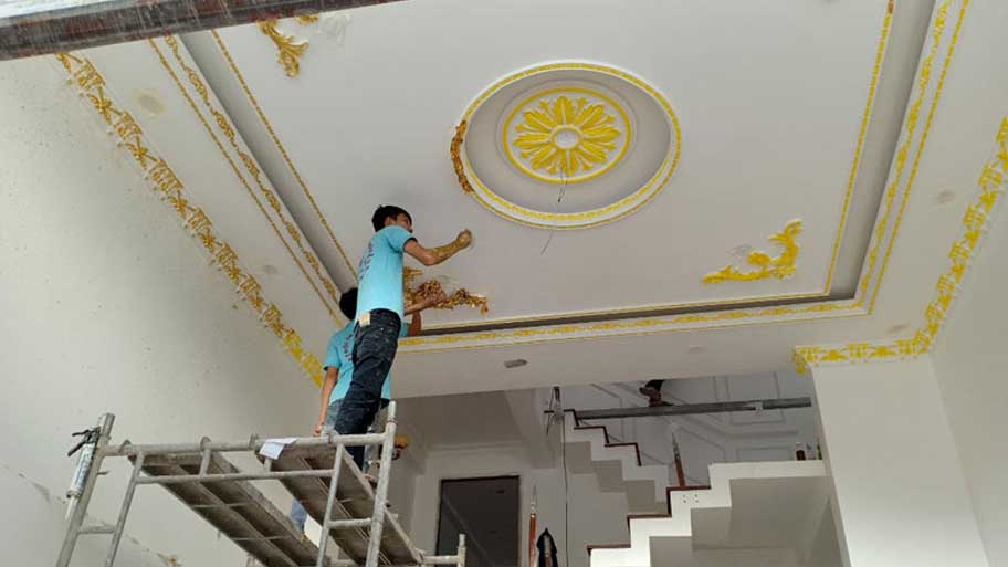 Phào chỉ trần nhà là gì? Bí quyết phối màu đẹp không thể bỏ lỡ Lưu ý khi phối màu và thi công phào chỉ trần nhà