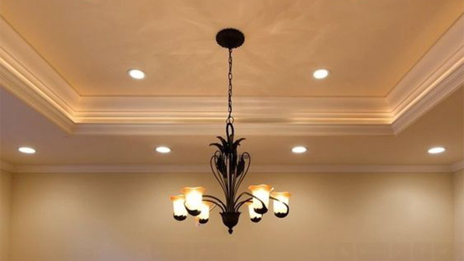 Tổng hợp các mẫu ứng dụng phào chỉ trần nhà sơn giả bê tông Phào chỉ trơn phối hợp sơn bê tông và nội thất cổ điển