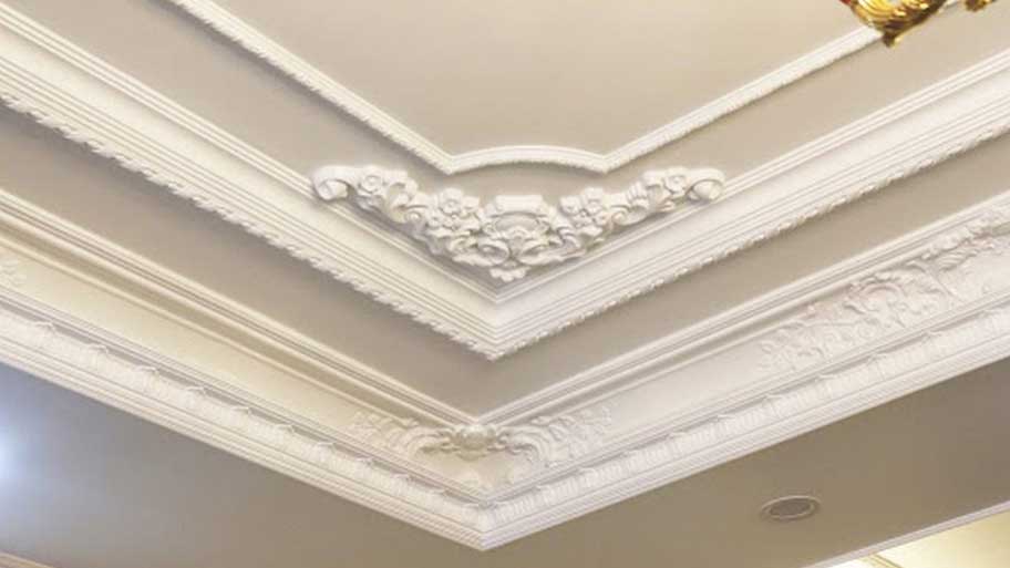 Phối màu phào chỉ trần nhà theo không gian diện tích