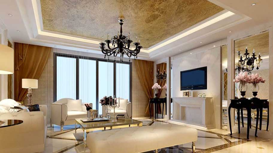 Phối màu phào chỉ trần nhà theo phong cách thiết kế