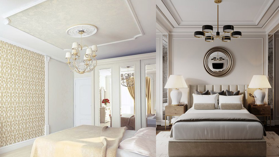 Top mẫu phào chỉ trần nhà đẹp, xu hướng cho thiết kế nhà ở Phòng ngủ và những mẫu phào chỉ trần nhà đẹp