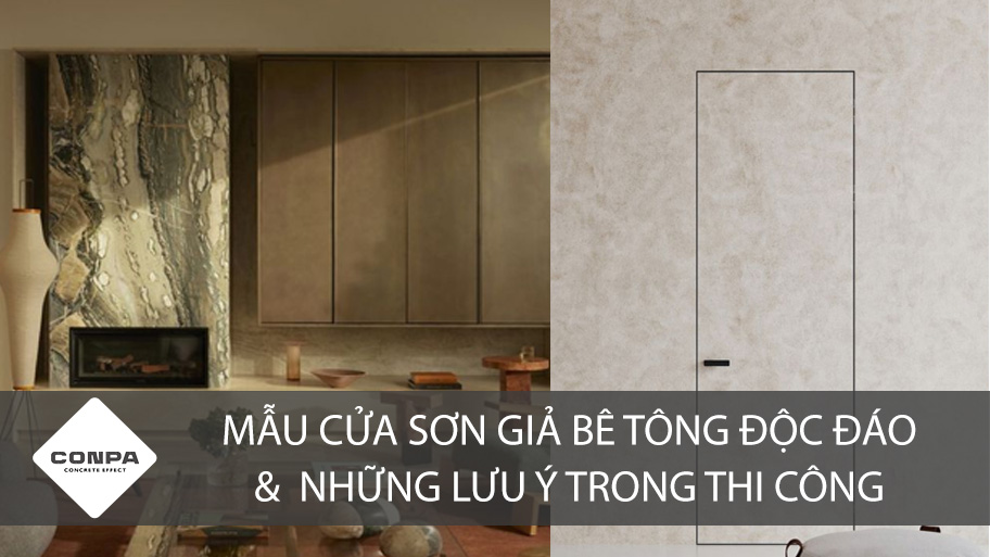 Mẫu cửa sơn giả bê tông