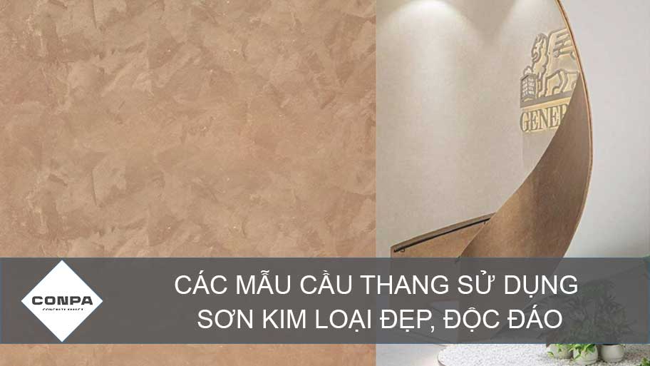 Các mẫu cầu thang sử dụng sơn kim loại đẹp, độc đáo Sơn kim loại cho cầu thang