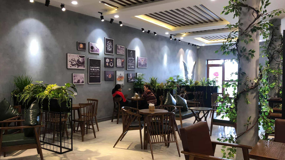 Tổng hợp top các mẫu quán cà phê đẹp sử dụng sơn hiệu ứng kim loại Quán cà phê hiện đại sơn hiệu ứng kim loại
