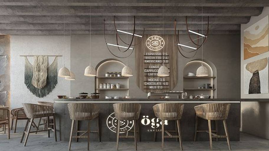 Tổng hợp top các mẫu quán cà phê đẹp sử dụng sơn hiệu ứng kim loại Oga - Quán cafe sử dụng sơn hiệu ứng kim loại