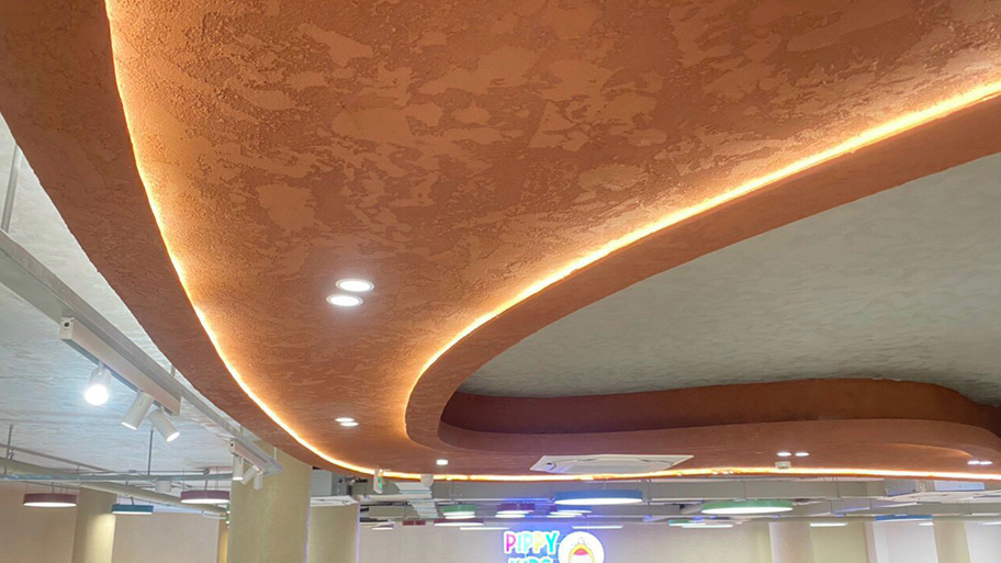 Khoác áo mới cho căn hộ, chung cư bằng sơn cát nghệ thuật Sơn cát được sử dụng cho trần nhà - Dự án Karrinox Phan Rang