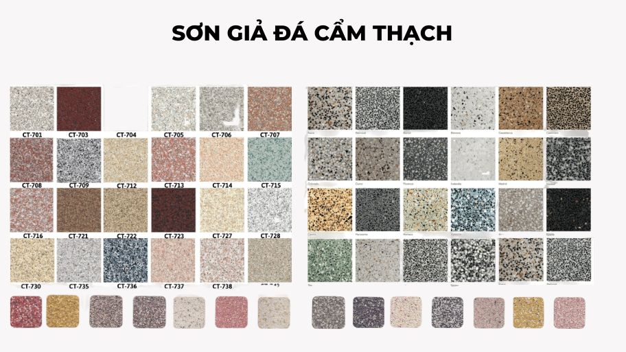 Bảng màu sơn giả đá cẩm thạch