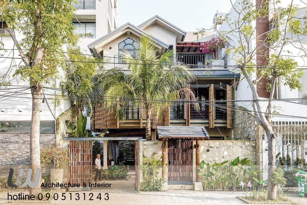 Biệt thự nghỉ dưỡng nhìn từ bên ngoài