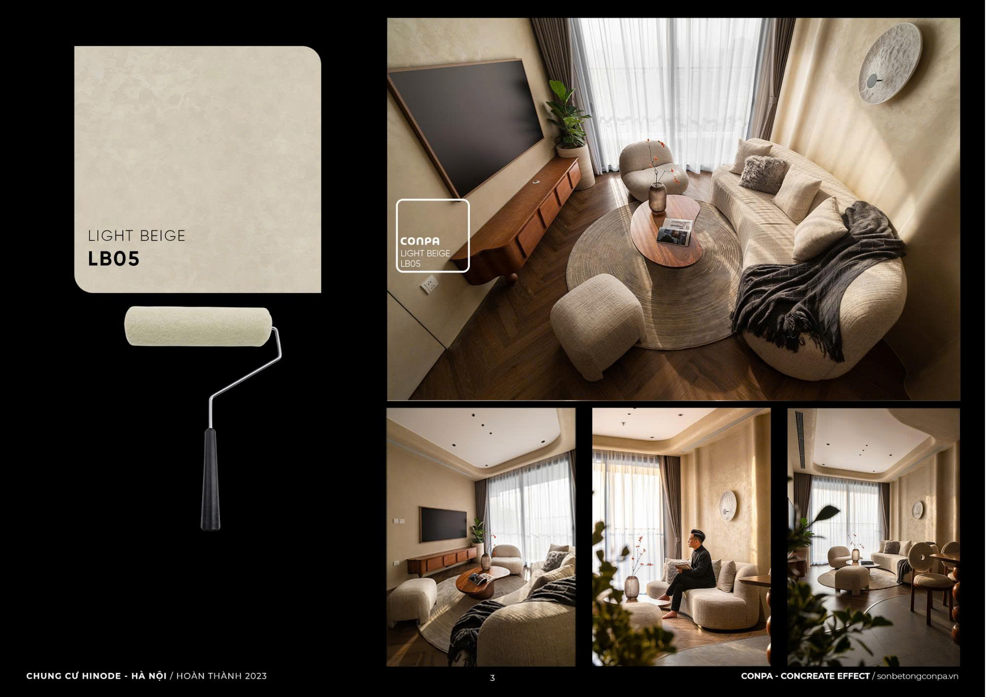 Sơn hiệu ứng bê tông Light Beige