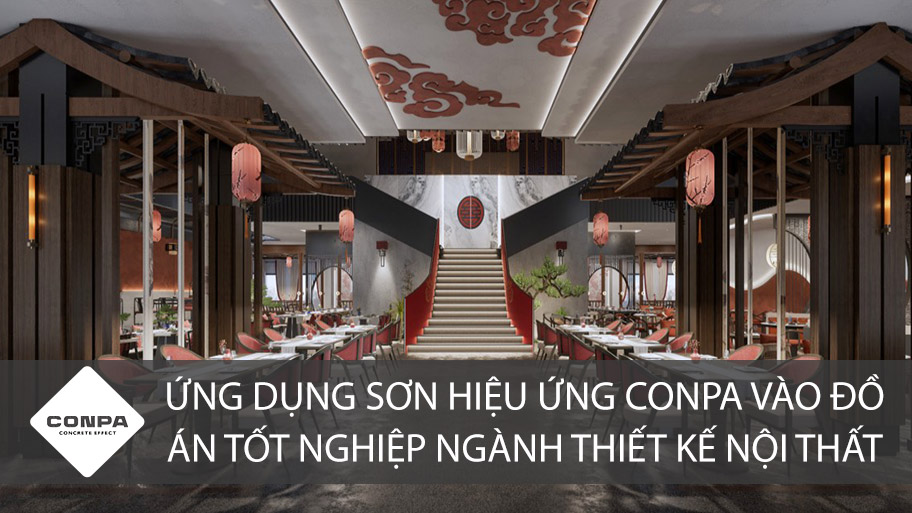 Ứng dụng sơn hiệu ứng Conpa vào đồ án thiết kế nội thất