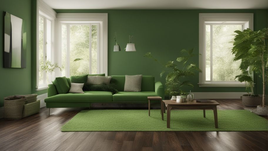 Tư vấn cách phối màu sơn đẹp cho phòng khách nhà ống Phòng khách nhà ống màu xanh ấn tượng