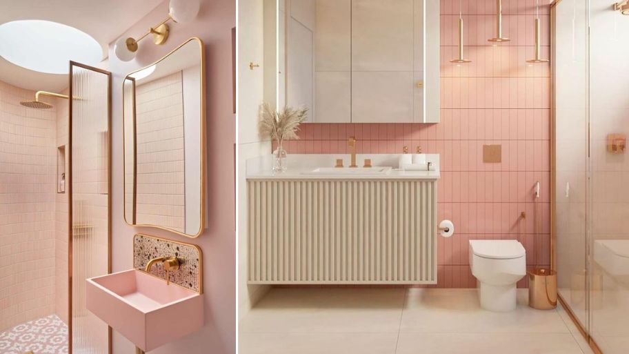 Sơn nhà màu hồng kem ngọt ngào thu hút