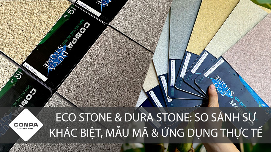 So sánh sơn đá thế hệ mới Eco và Dura Stone