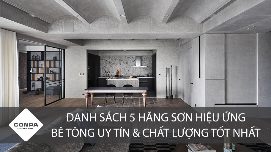 Danh sách 5 hãng sơn hiệu ứng bê tông uy tín