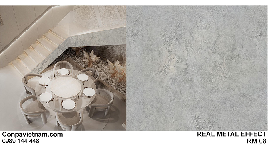 Cầu thang sử dụng sơn kim loại thật