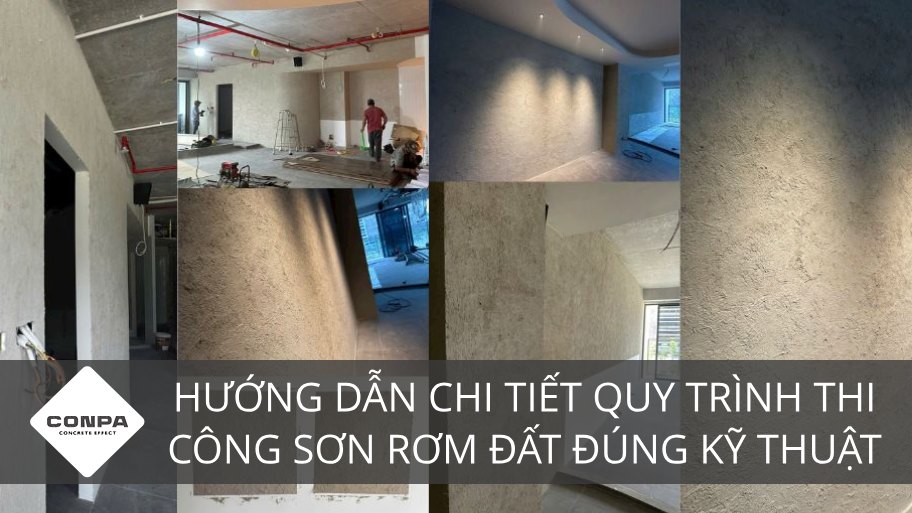 Quy trình thi công sơn rơm đá