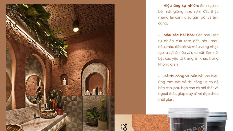 Tại Sao Sơn Rơm Đất Conpa Là Xu Hướng Mới Trong Thi Công Nội Thất? Sơn rơm đất giúp tạo không gian ấm áp